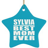 Sylvia Best Mom Ever - Star Ornament