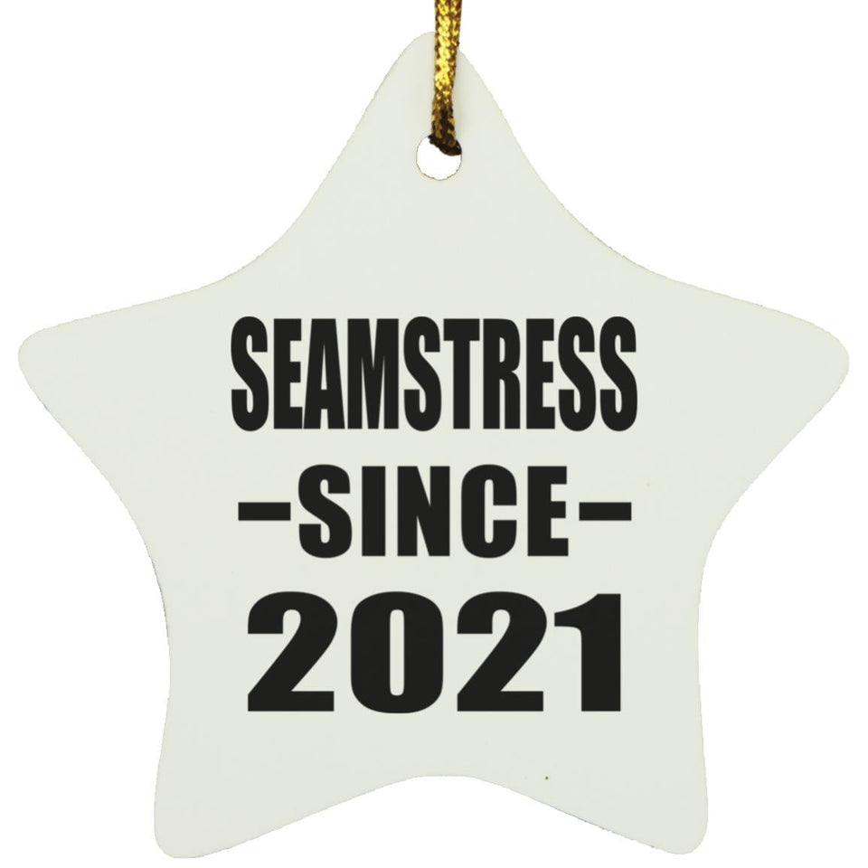 Seamstress Since 2021 - Star Ornament