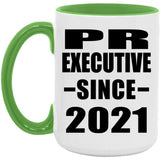 PR Executive Since 2021 - 15oz Accent Mug Green