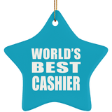 World's Best Cashier - Star Ornament