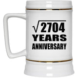 52nd Anniversary Square Root of 2704 Years Anniversary - Beer Stein