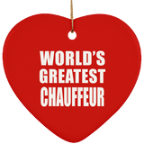 World's Greatest Chauffeur - Heart Ornament
