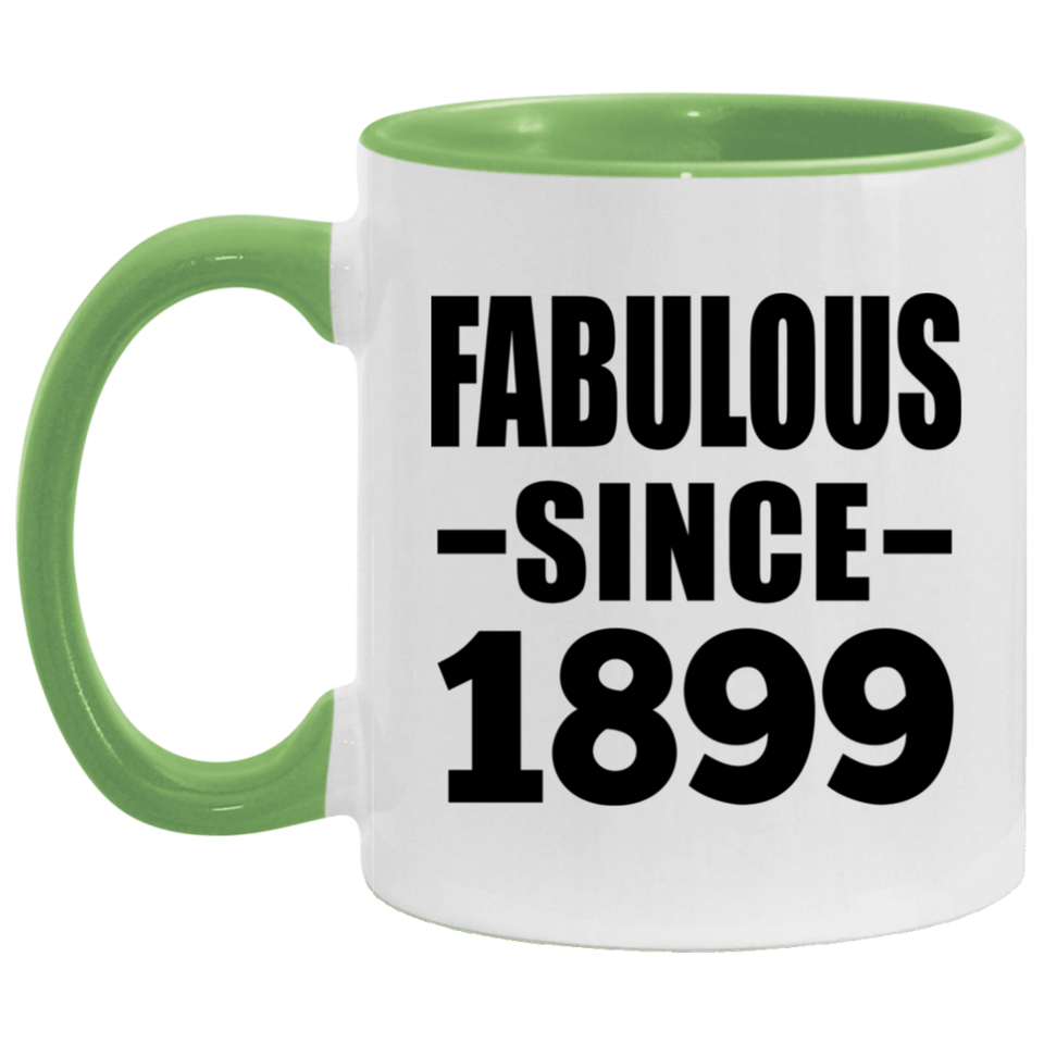 125th Birthday Fabulous Since 1899 - 11oz Accent Mug Green