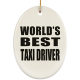 World's Best Taxi Driver - Oval Ornament