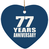 77th Anniversary 77 Years - Heart Ornament
