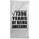 86th Birthday Square Root of 7396 Years of Being Awesome - Hand Towel