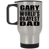 Gary World's Okayest Dad - Silver Travel Mug