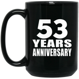 53rd Anniversary 53 Years - 15 Oz Coffee Mug Black