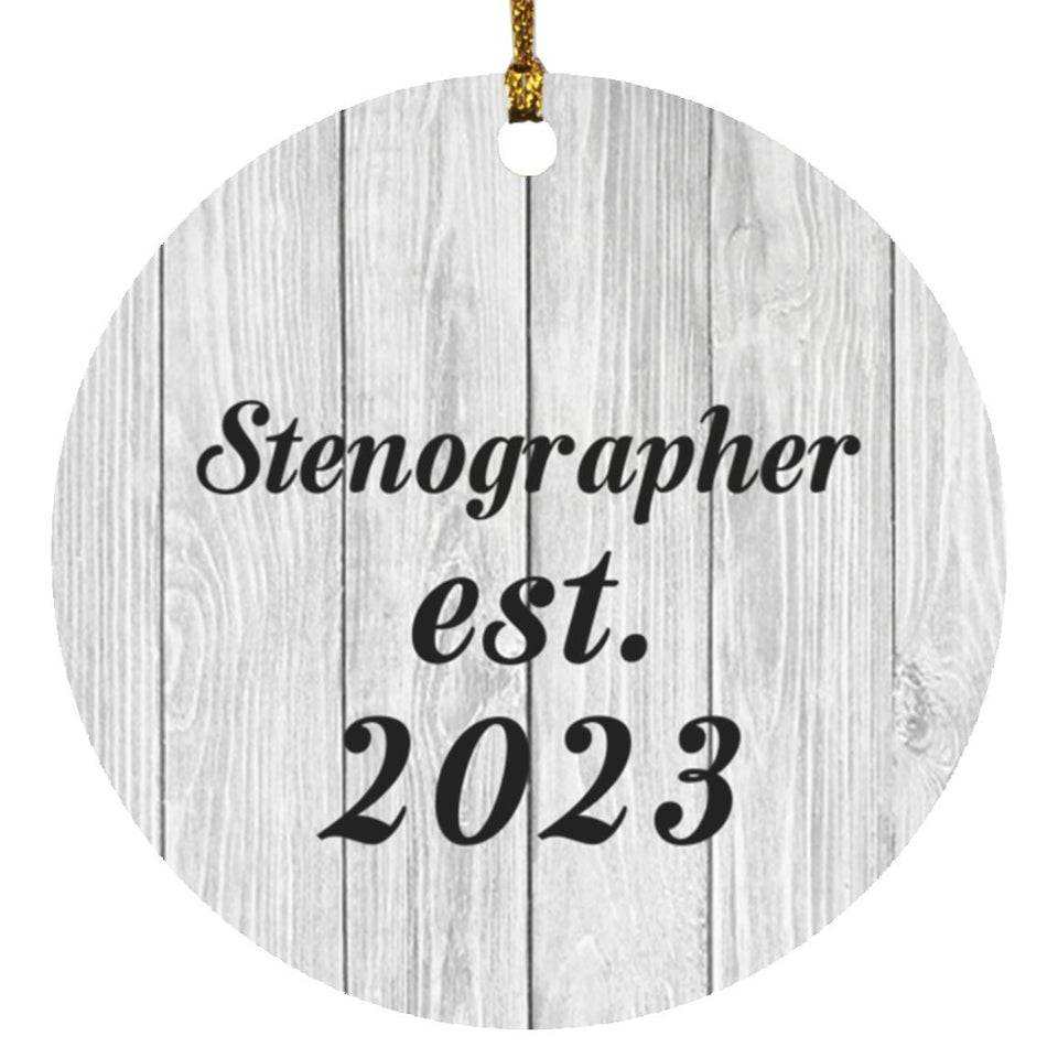 Stenographer Established Est. 2023 - Circle Ornament F