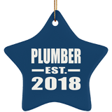 Plumber Established EST. 2018 - Star Ornament
