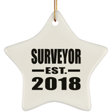 Surveyor Established EST. 2018 - Star Ornament