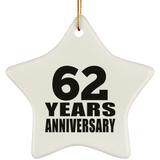 62nd Anniversary 62 Years - Star Ornament