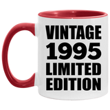 29th Birthday Vintage 1995 Limited Edition - 11oz Accent Mug Red