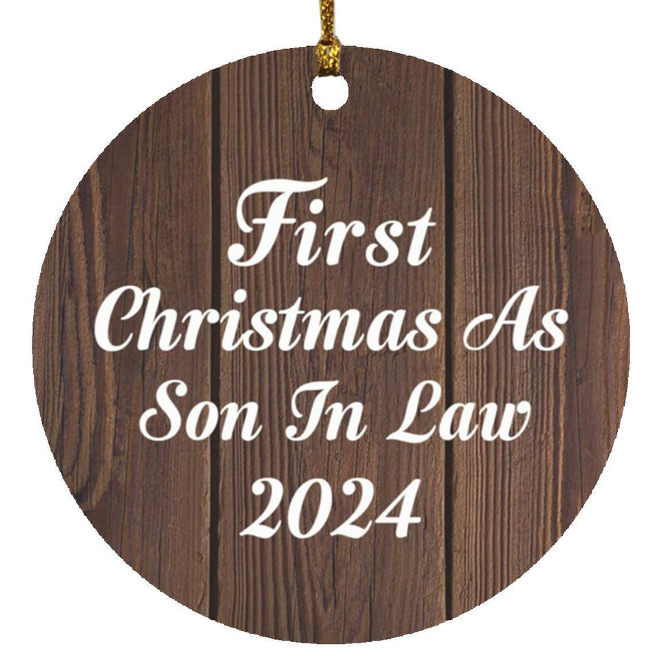 First Christmas As Son In Law 2024 - Circle Ornament D