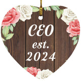 CEO Established Est. 2024 - Heart Ornament A