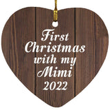 First Christmas With My Mimi 2022 - Heart Ornament D