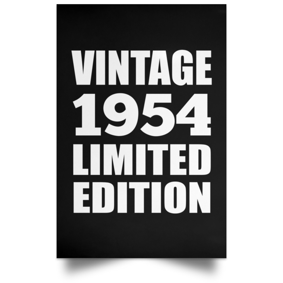 70th Birthday Vintage 1954 Limited Edition - Poster Portrait