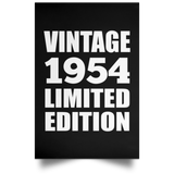 70th Birthday Vintage 1954 Limited Edition - Poster Portrait