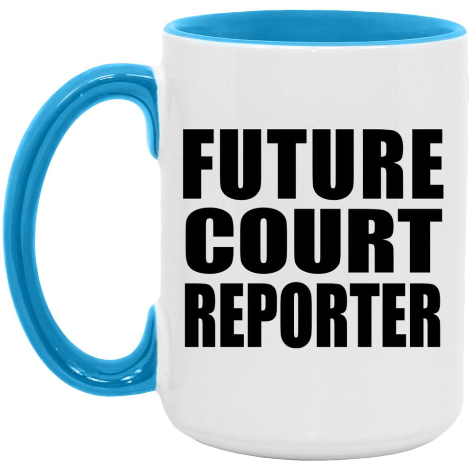 Future Court Reporter - 15oz Accent Mug Blue
