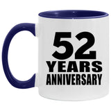52nd Anniversary 52 Years - 11oz Accent Mug Purple