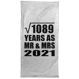 33rd Anniversary Square Root of 1089 Years As Mr & Mrs 2021 - Hand Towel
