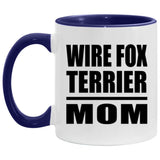 Wire Fox Terrier Mom - 11oz Accent Mug Purple