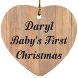 Daryl Baby's First Christmas - Heart Ornament C
