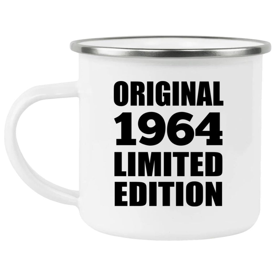 60th Birthday Original 1964 Limited Edition - 12oz Camping Mug