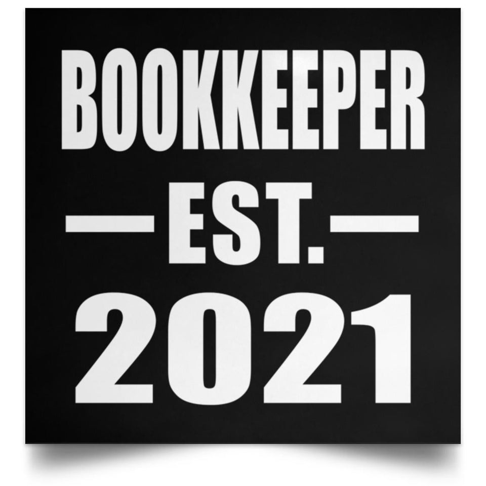 Bookkeeper Established EST. 2021 - Poster Square