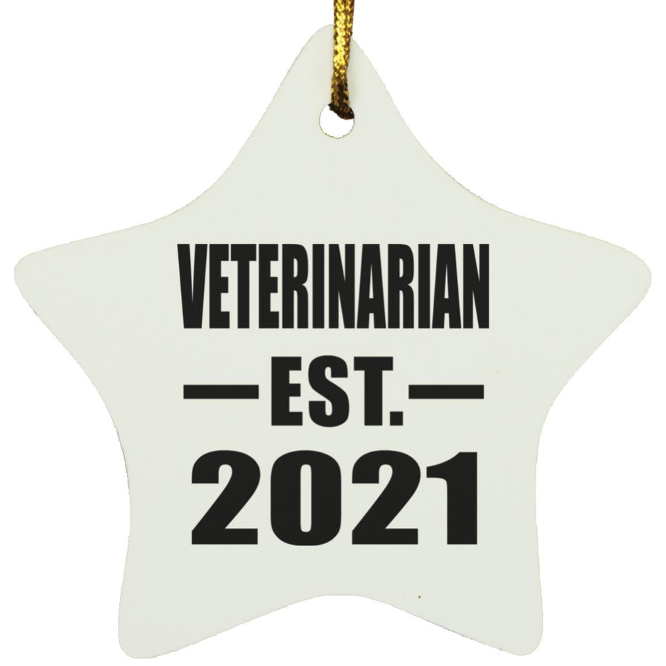 Veterinarian Established EST. 2021 - Star Ornament