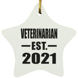 Veterinarian Established EST. 2021 - Star Ornament