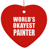 World's Okayest Painter - Heart Ornament
