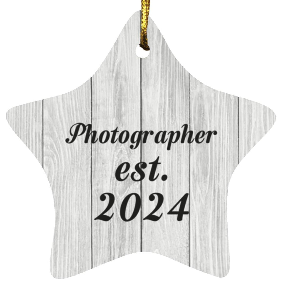 Photographer Established Est. 2024 - Star Ornament F