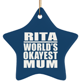 Rita World's Okayest Mum - Star Ornament