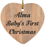 Alma Baby's First Christmas - Heart Ornament C
