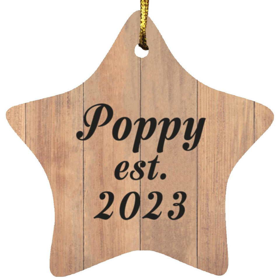 Poppy Established Est. 2023 - Star Ornament C