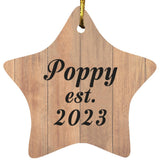 Poppy Established Est. 2023 - Star Ornament C