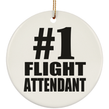 Number One #1 Flight Attendant - Circle Ornament