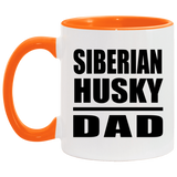 Siberian Husky Dad - 11oz Accent Mug Orange
