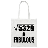 73rd Birthday Square Root of 5329 & Fabulous - Tote Bag White