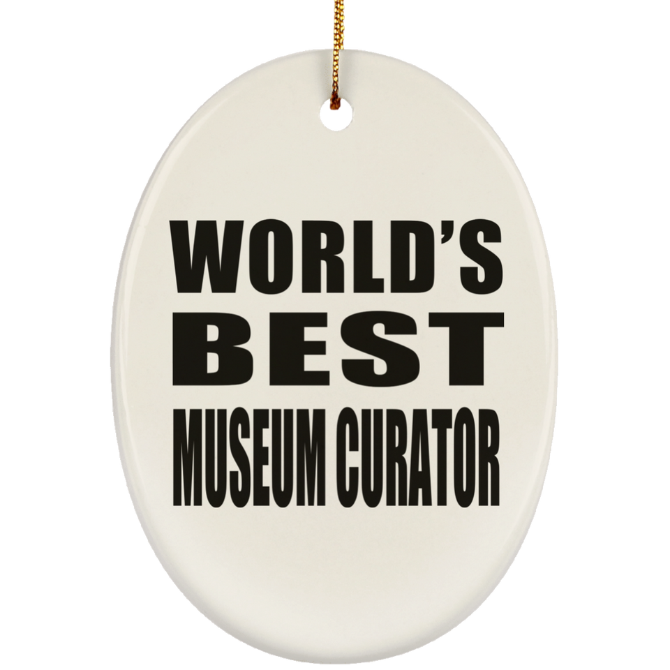 World's Best Museum Curator - Oval Ornament
