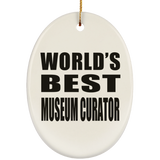 World's Best Museum Curator - Oval Ornament