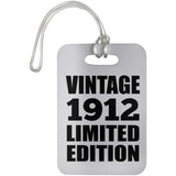 112th Birthday Vintage 1912 Limited Edition - Luggage Bag Tag
