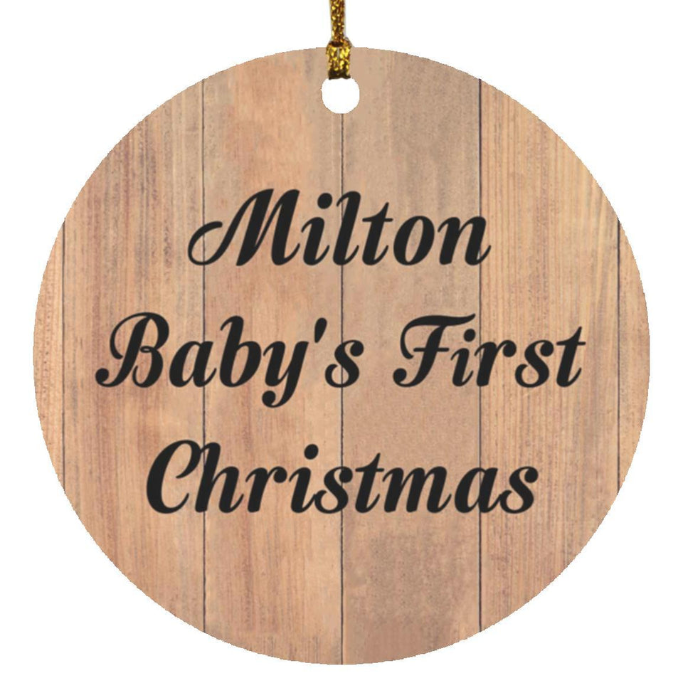 Milton Baby's First Christmas - Circle Ornament C