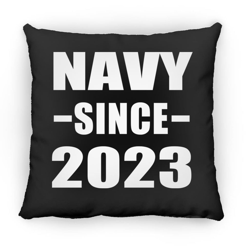 Navy Since 2023 - Throw Pillow Black