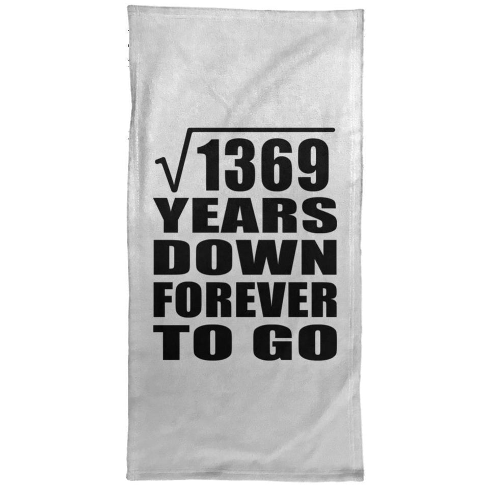 37th Anniversary Square Root of 1369 Years Down Forever To Go - Hand Towel