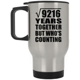 96th Anniversary Square Root of 9216 Years Who's Counting - Silver Travel Mug