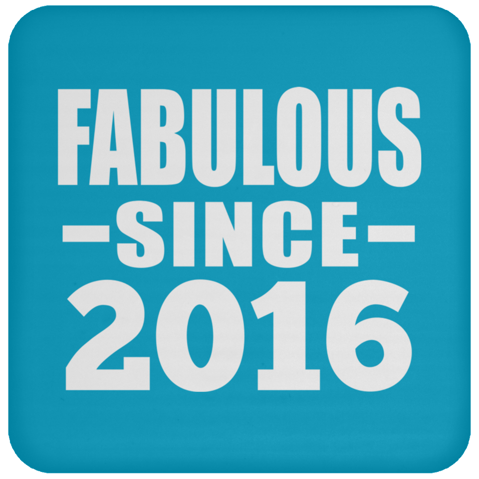 8th Birthday Fabulous Since 2016 - Drink Coaster