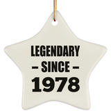 46th Birthday Legendary Since 1978 - Star Ornament
