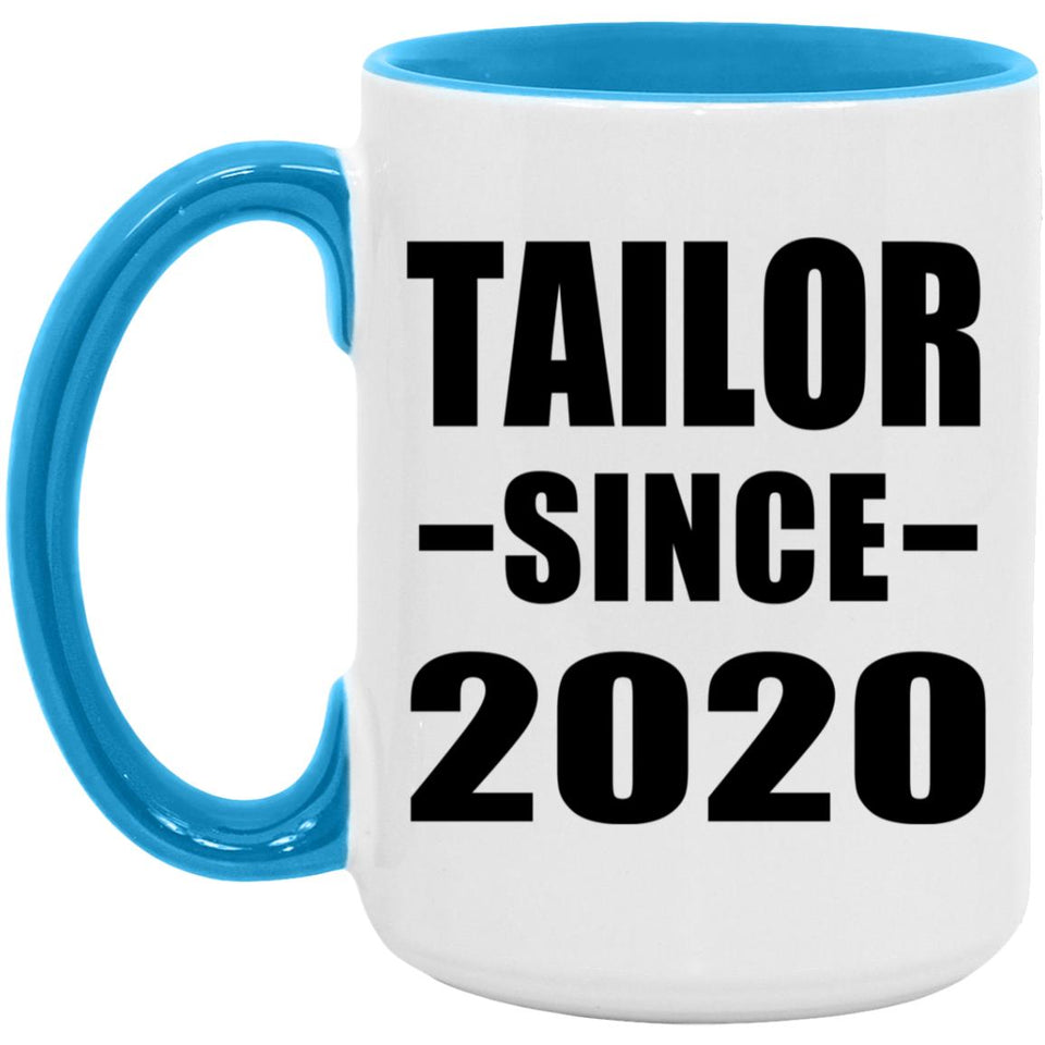 Tailor Since 2020 - 15oz Accent Mug Blue